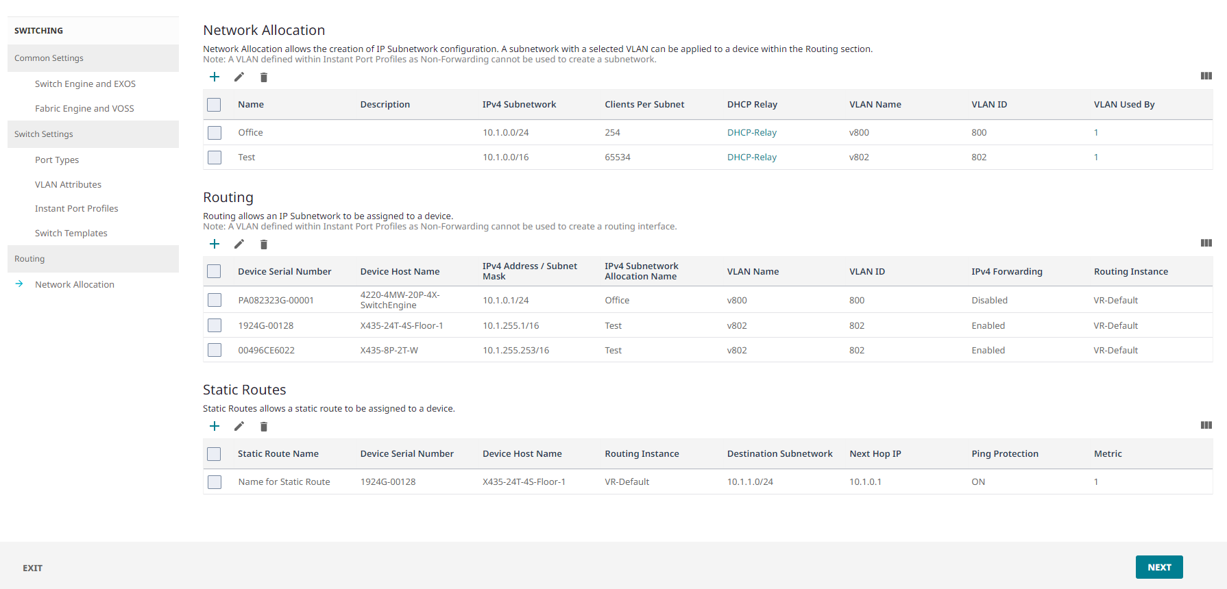 Network Allocation Network Allocation